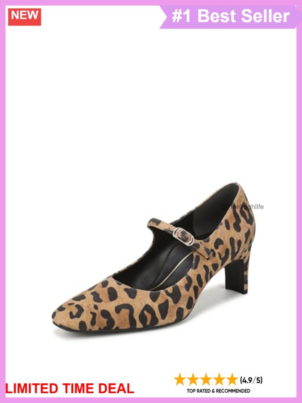 Pointed Toe Mary Jane Pumps Sculpted Heel Leather Suede Buckle